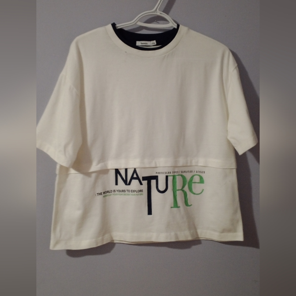NEW Nature Kids Shirt in Cream by Unknown Brand